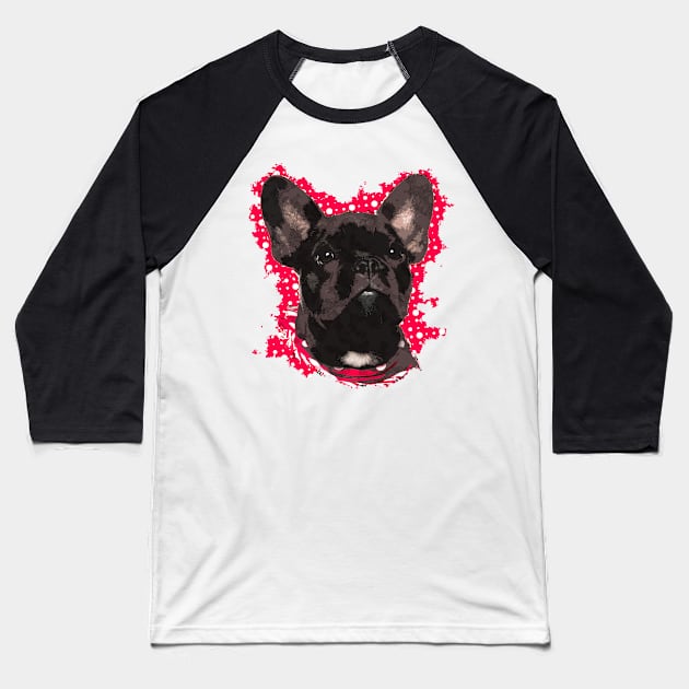 French Bulldog Puppy Baseball T-Shirt by Nartissima